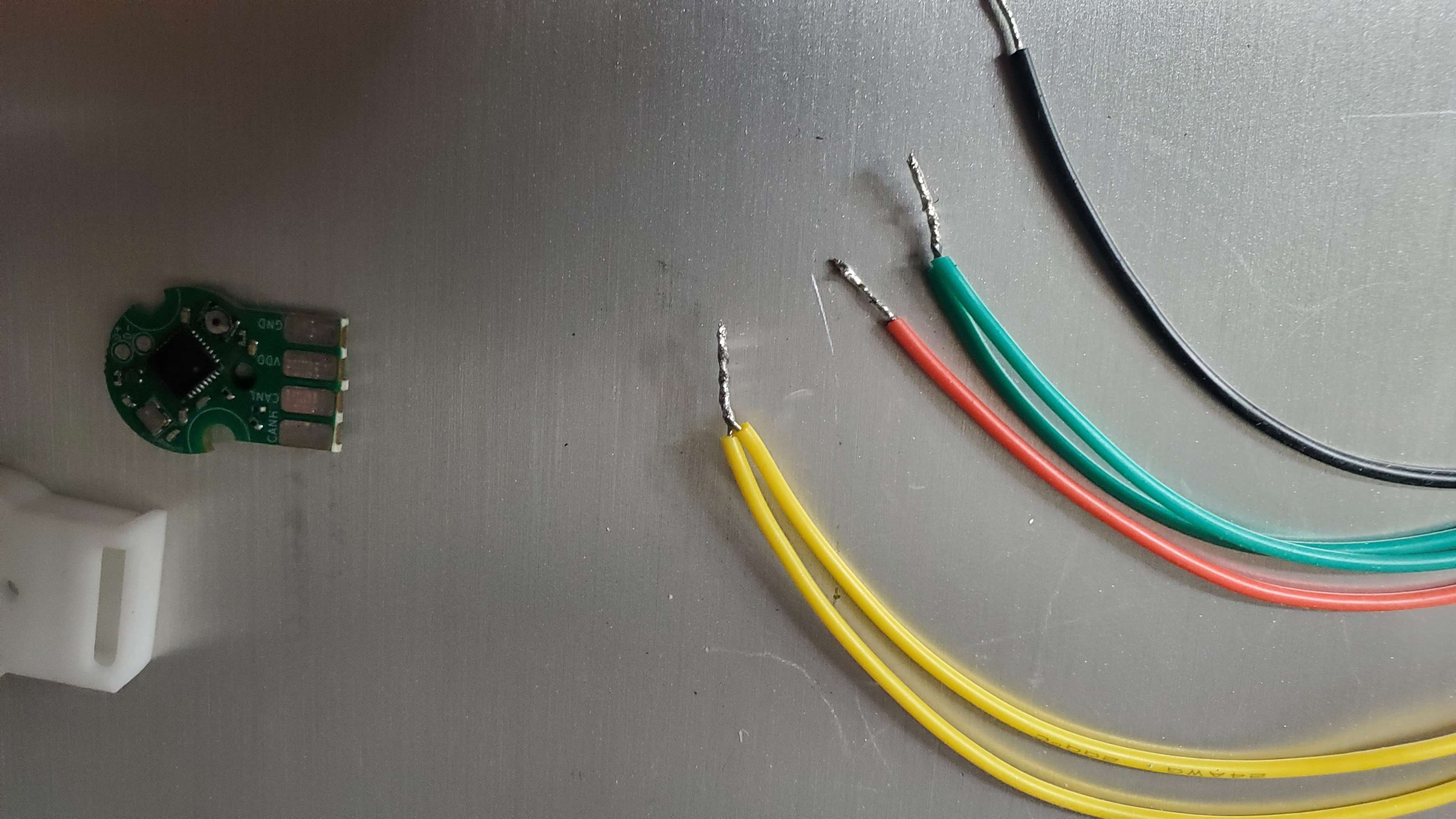 Wires with ends tinned with solder